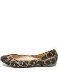 Fendi Pre-Owned leopard-print ballet flats - Brown