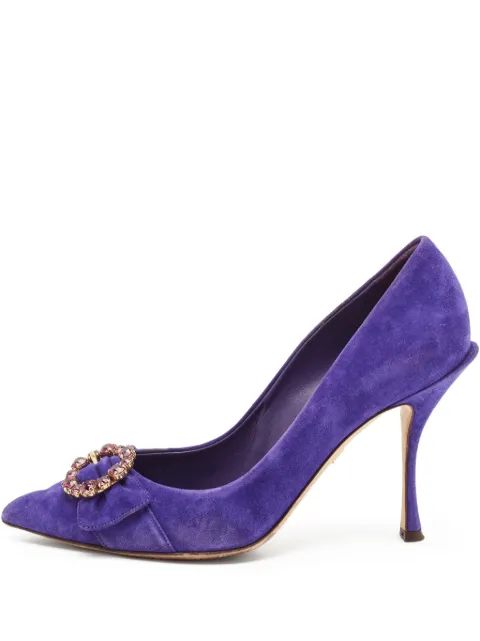 Dolce & Gabbana Pre-Owned 100mm suede pointed-toe pumps