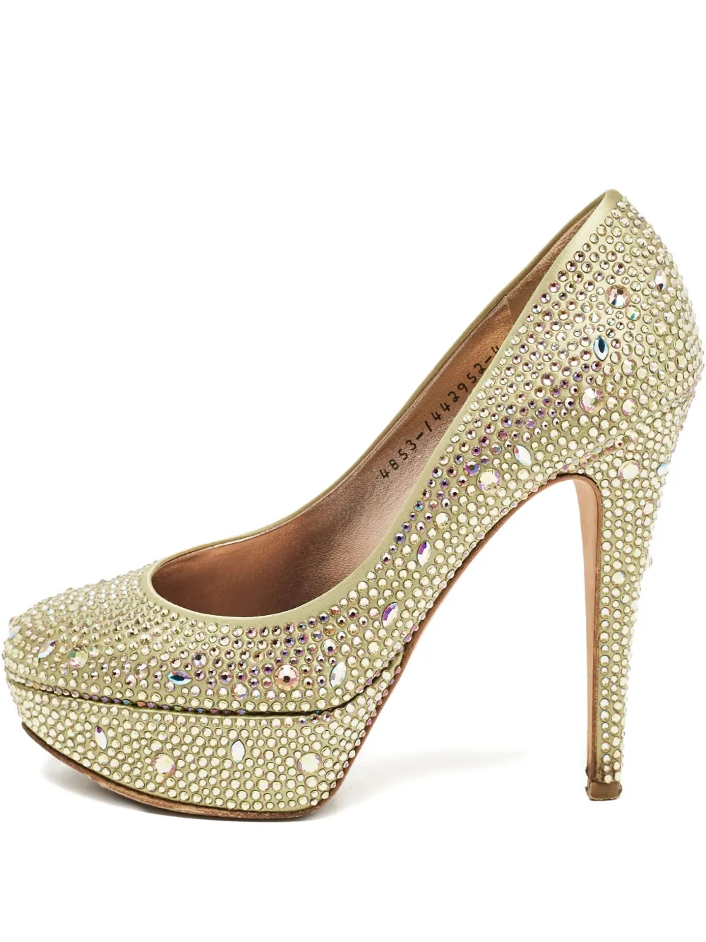 Gina Pumps con cristalli Pre-owned - Oro