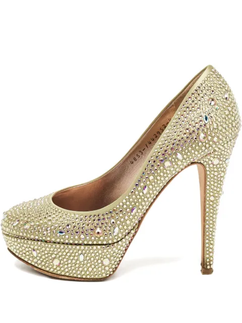 Gina pre-owned crystal-embellished pumps