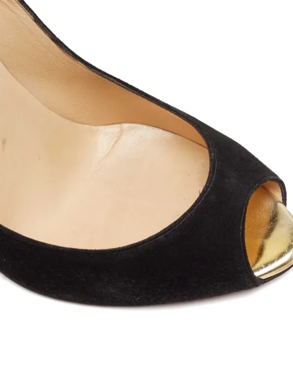 Christian Louboutin Pre-Owned スパイク ピープトゥパンプス 115mm