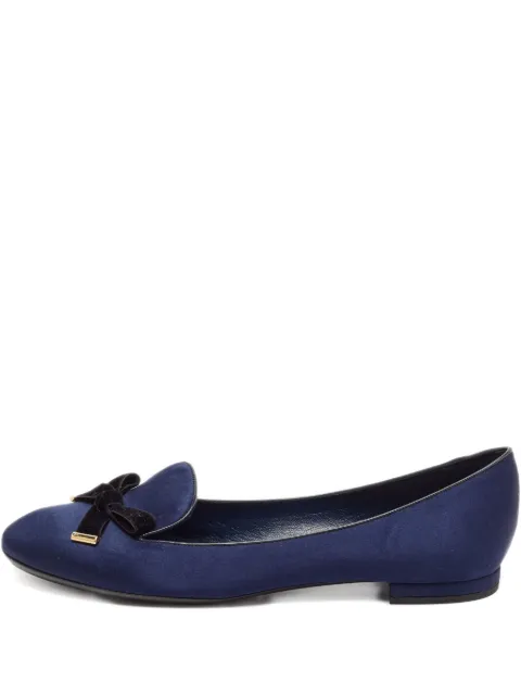 Louis Vuitton Pre-Owned satin bow-detail flats