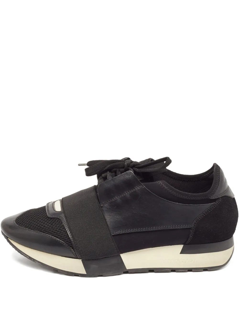Balenciaga Pre-Owned leather mesh sneakers | Black | Image 1
