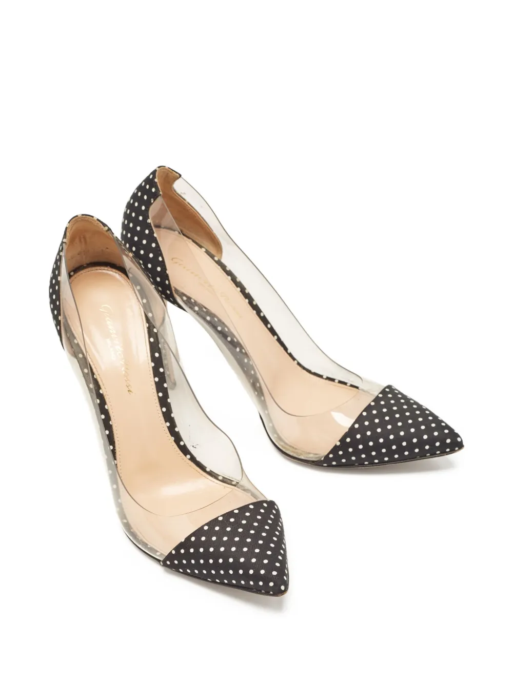 Gianvito Rossi Pre-owned 105 mm stiletto pumps met stippen - Wit