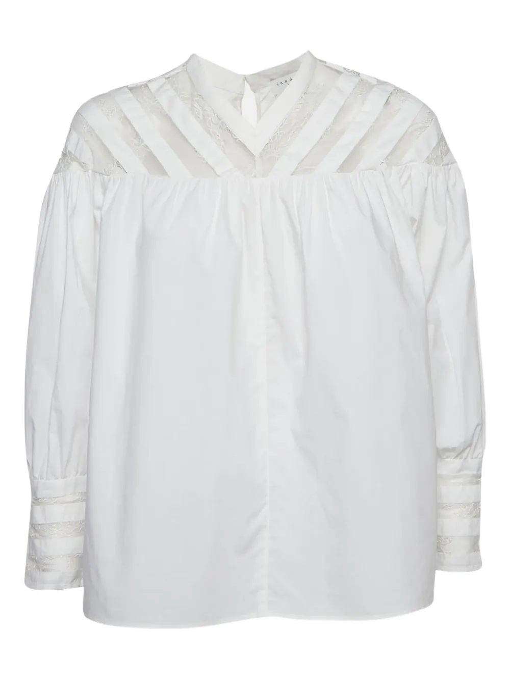 SANDRO pre-owned lace-trim blouse | White | Image 1