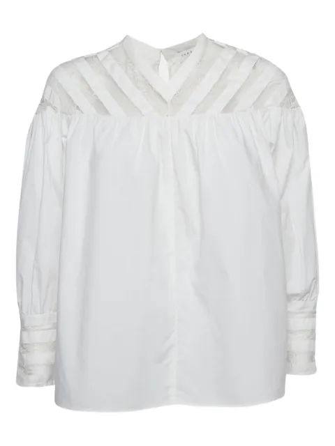 SANDRO pre-owned lace-trim blouse