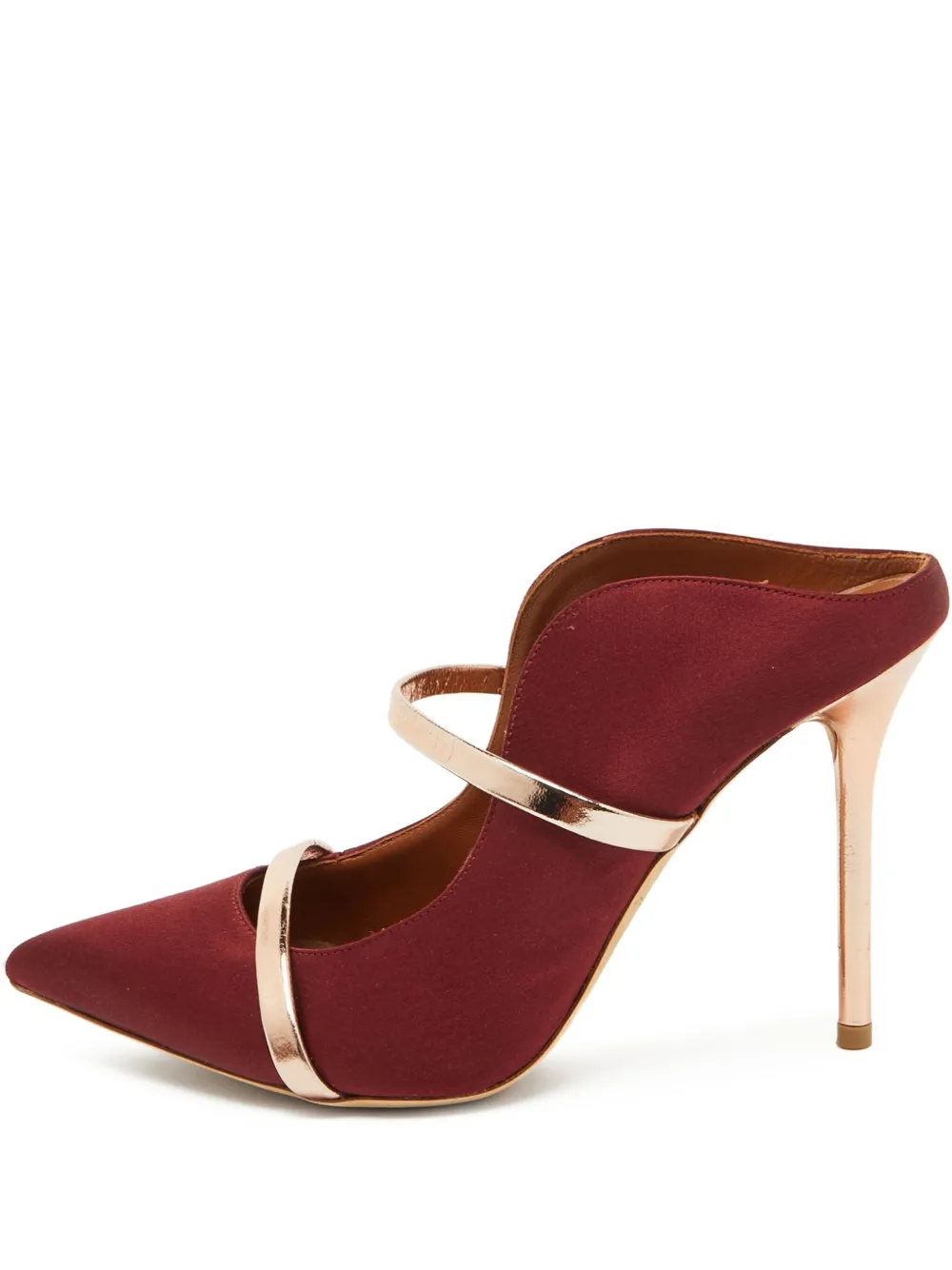 Malone Souliers pre-owned 100mm pointed-toe dual-strap mules | Red | Image 1