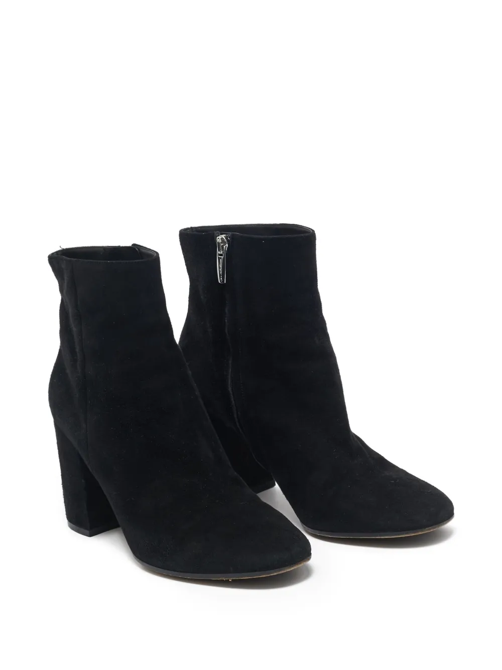 Gianvito Rossi Pre-owned suède enkellaarzen met blokhak - Zwart