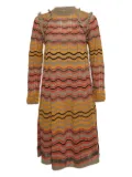 Missoni Pre-Owned zigzag wave ruffle dress - Neutrals