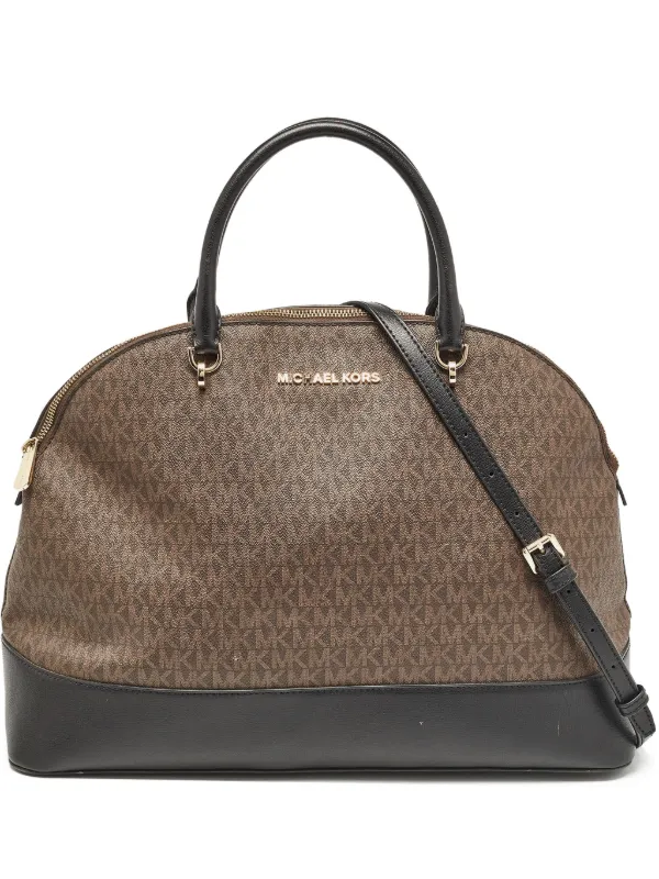 Michael Kors Vintage Emmy Dome Satchel Bag | Brown | FARFETCH display picture 3