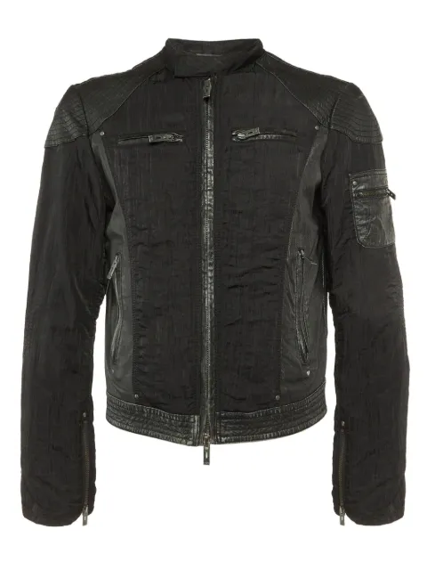 Emporio Armani Pre-Owned panelled biker jacket