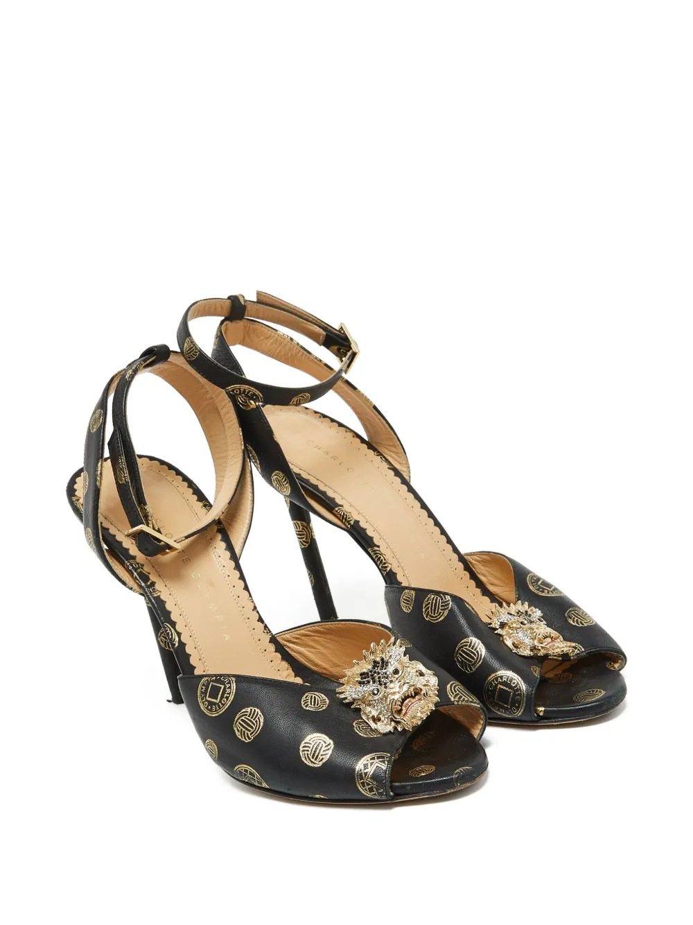 Charlotte Olympia pre-owned 110mm embellished open-toe stiletto sandals | Image 2