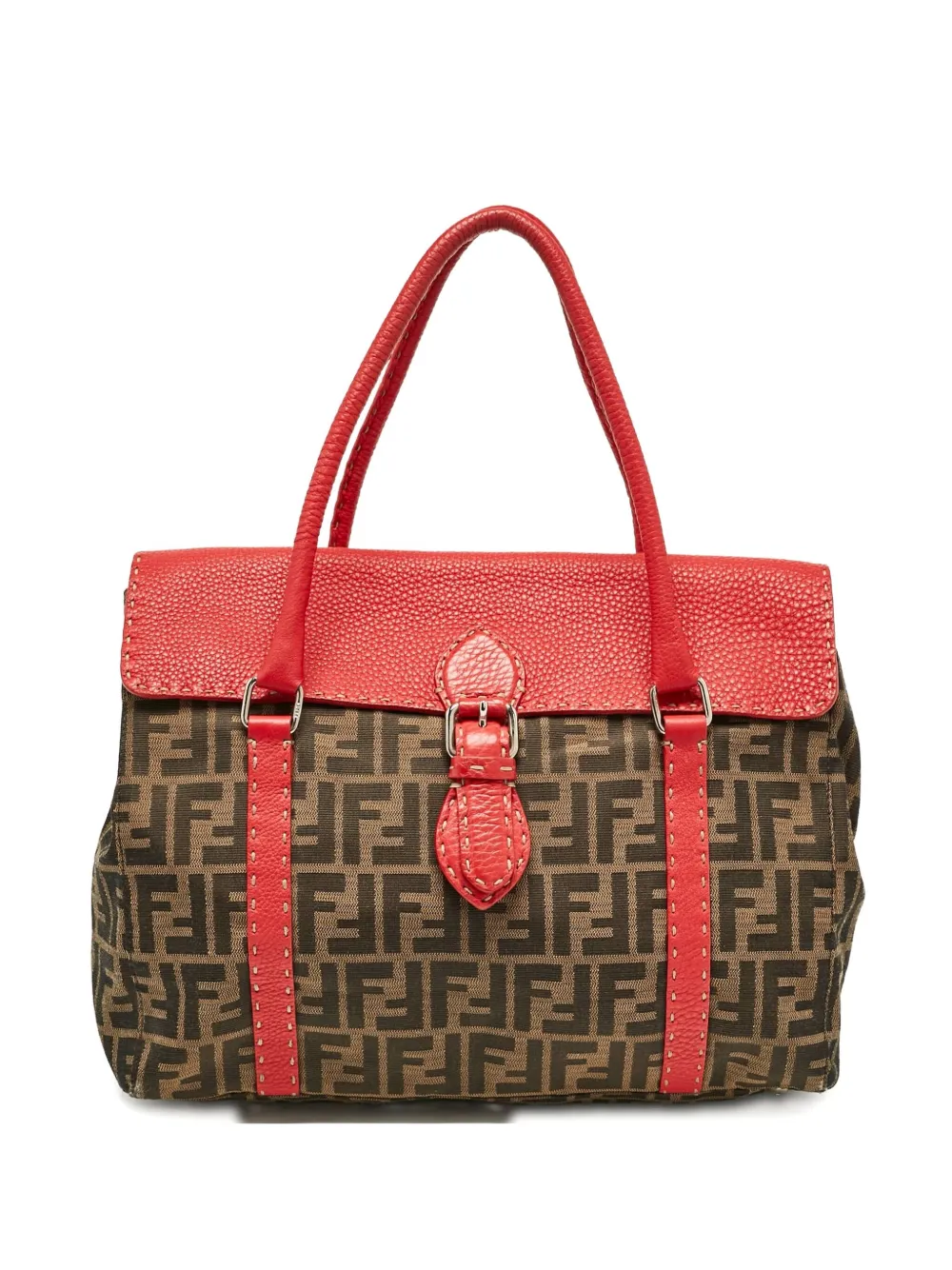 Fendi Pre-Owned Zucca Linda shoulder bag | Red | Image 1