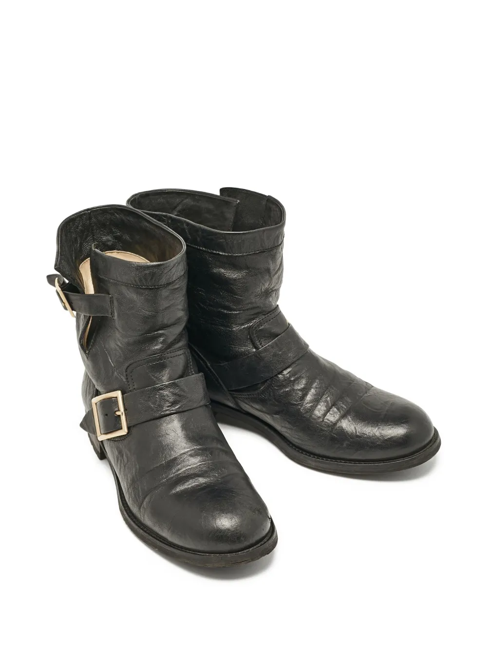 Jimmy Choo Pre-Owned buckle-detail leather boots | Biker Boots | Image 2