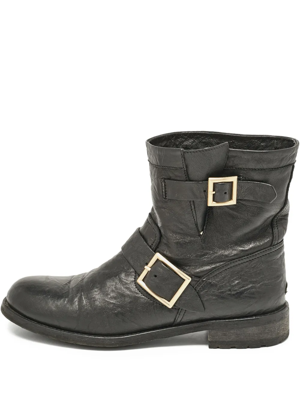 Jimmy Choo Pre-Owned buckle-detail leather boots | Black | Image 1