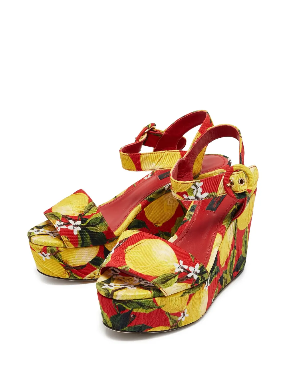 Dolce & Gabbana Pre-Owned 95mm Lemon Plateau sandals | Image 2