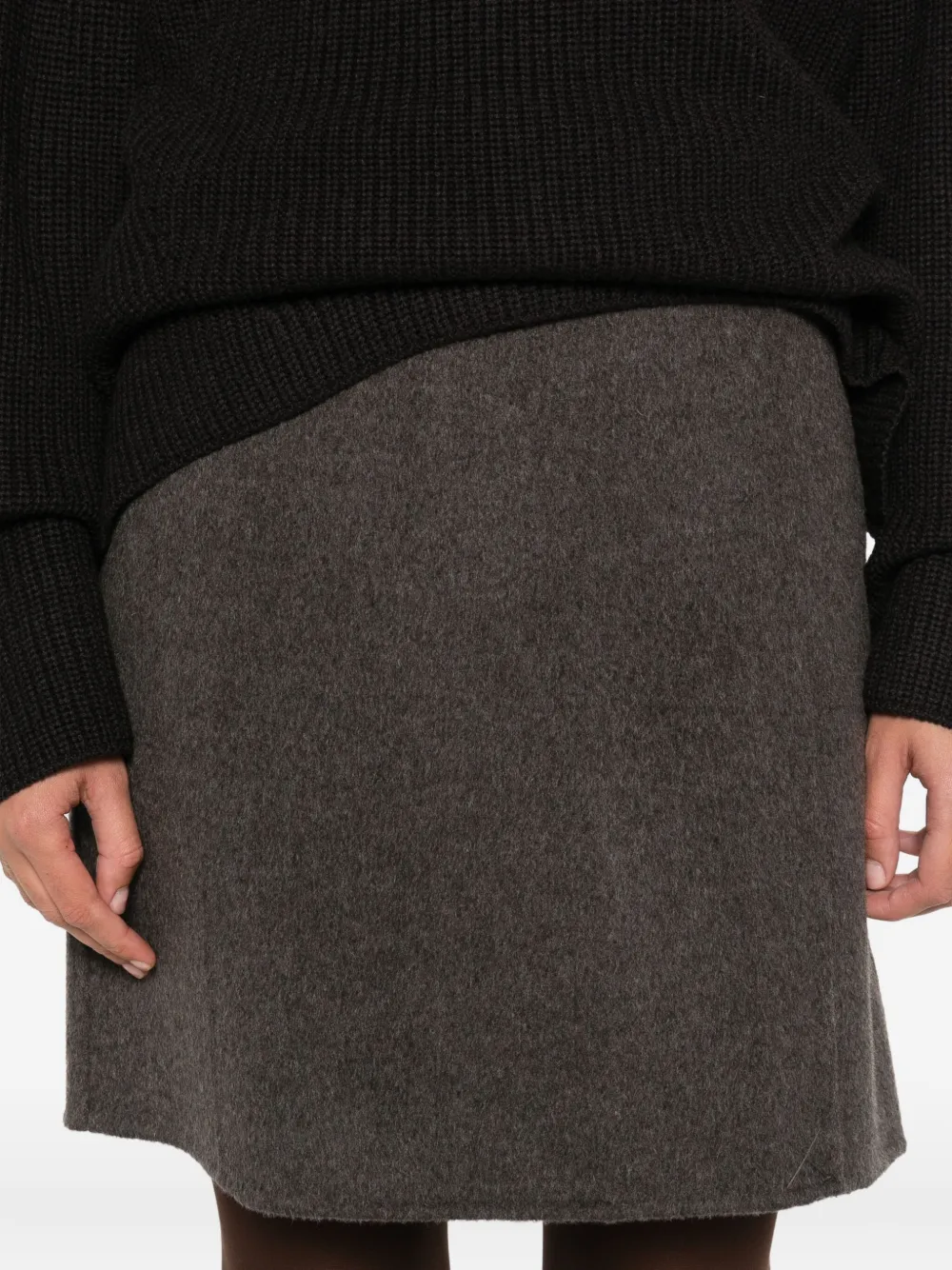 P.A.R.O.S.H. Wollen mini-rok Bruin