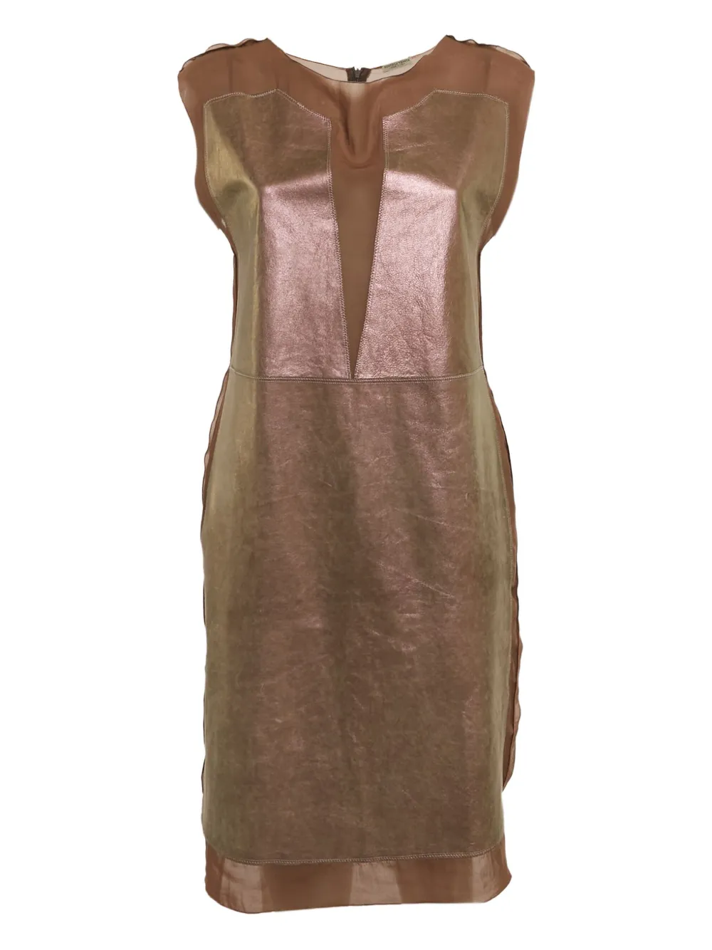 Bottega Veneta Pre-Owned Abito in pelle - Marrone