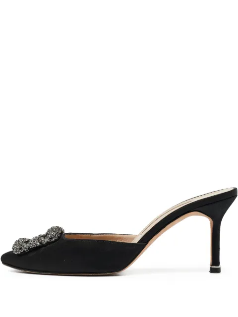Manolo Blahnik pre-owned 80mm crystal-embellished mules
