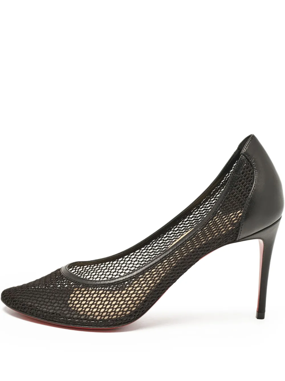 Pre-owned Christian Louboutin 85mm Filomena Mesh-panelled Stiletto Pumps