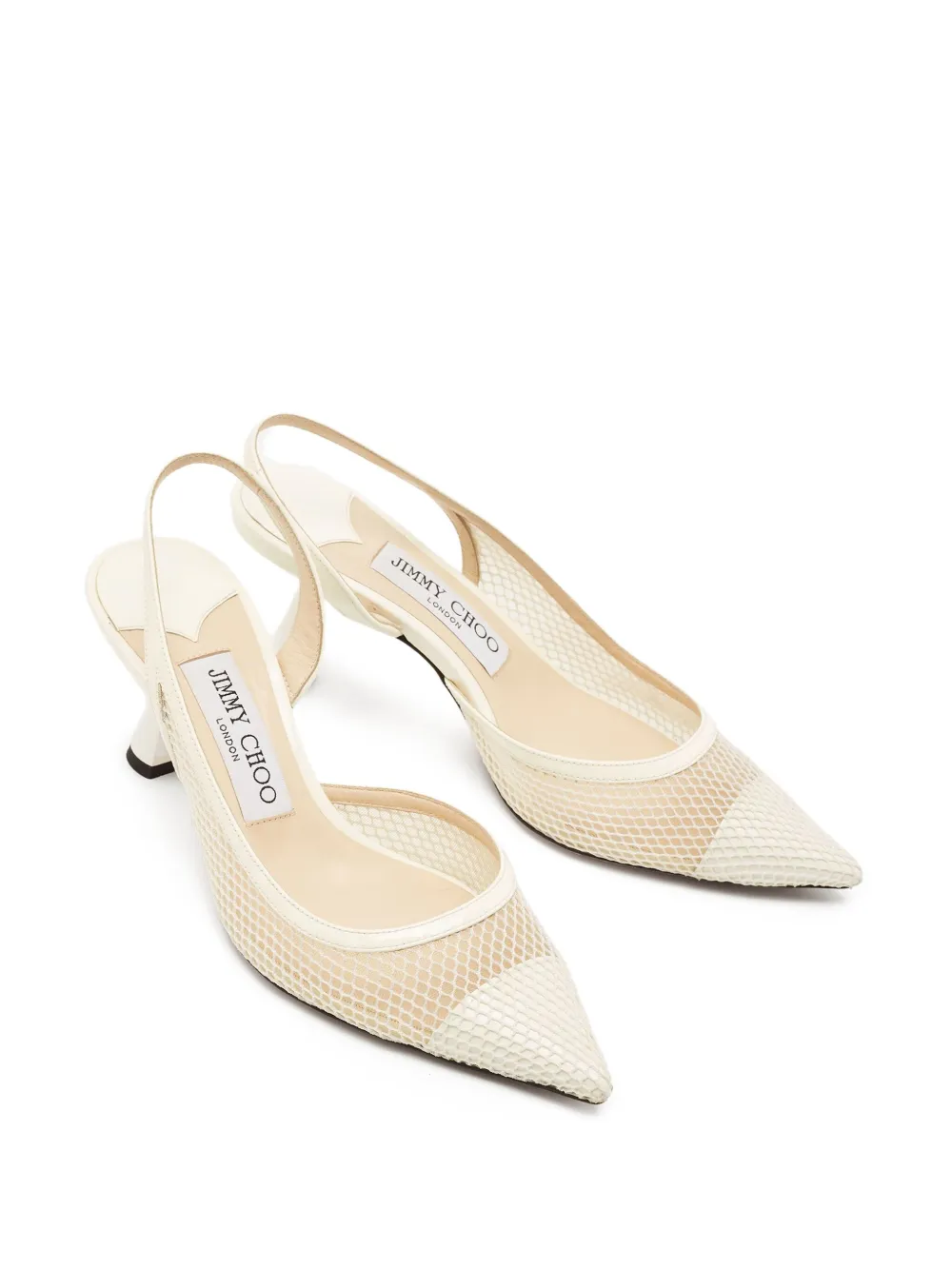 Jimmy Choo Pre-Owned 65mm Amita mesh pointed-toe slingback pumps | Image 2