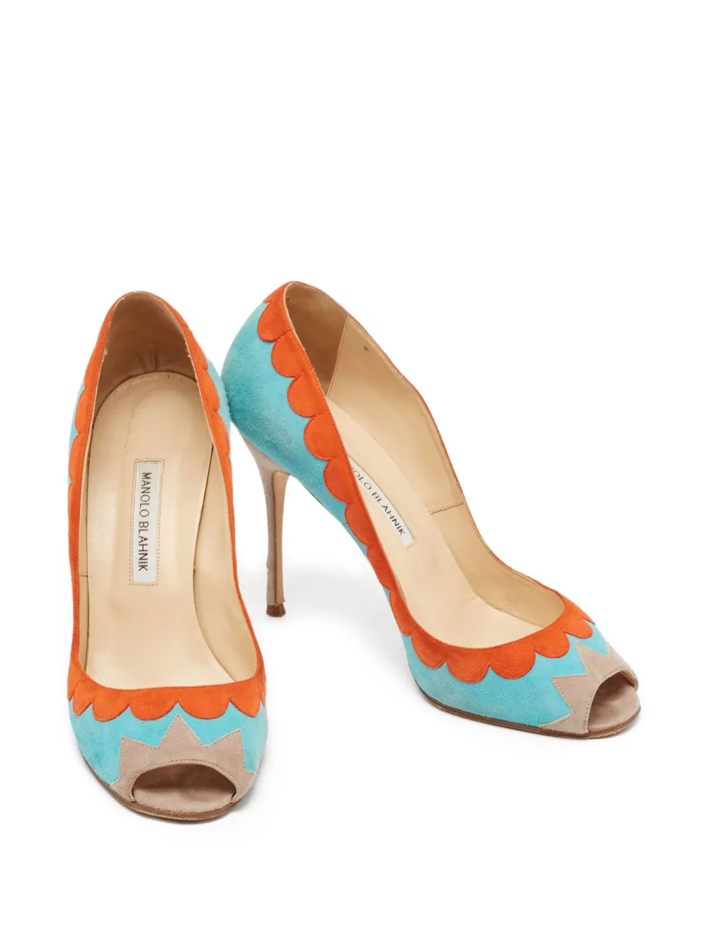 Manolo Blahnik escarpins festonnés à bout ouvert 105 mm | Image 2