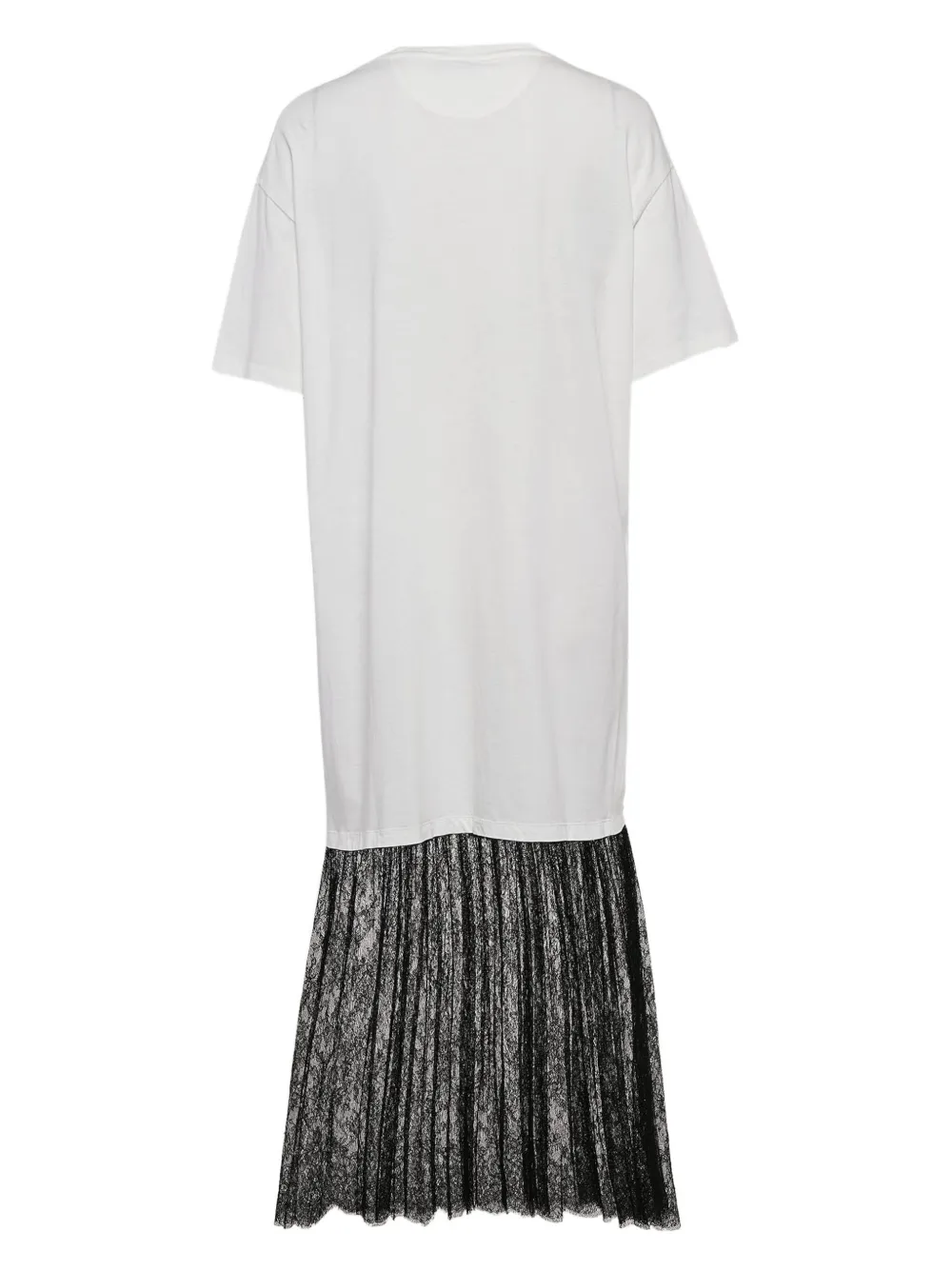 Valentino Garavani Pre-Owned T-shirtjurk met kenmerkende V Logo-print - Wit