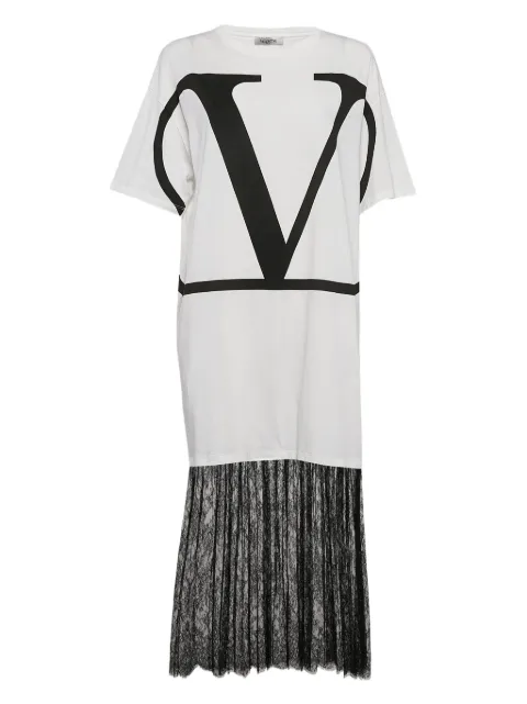 Valentino Garavani Pre-Owned vestido estilo camiseta con estampado VLogo Signature