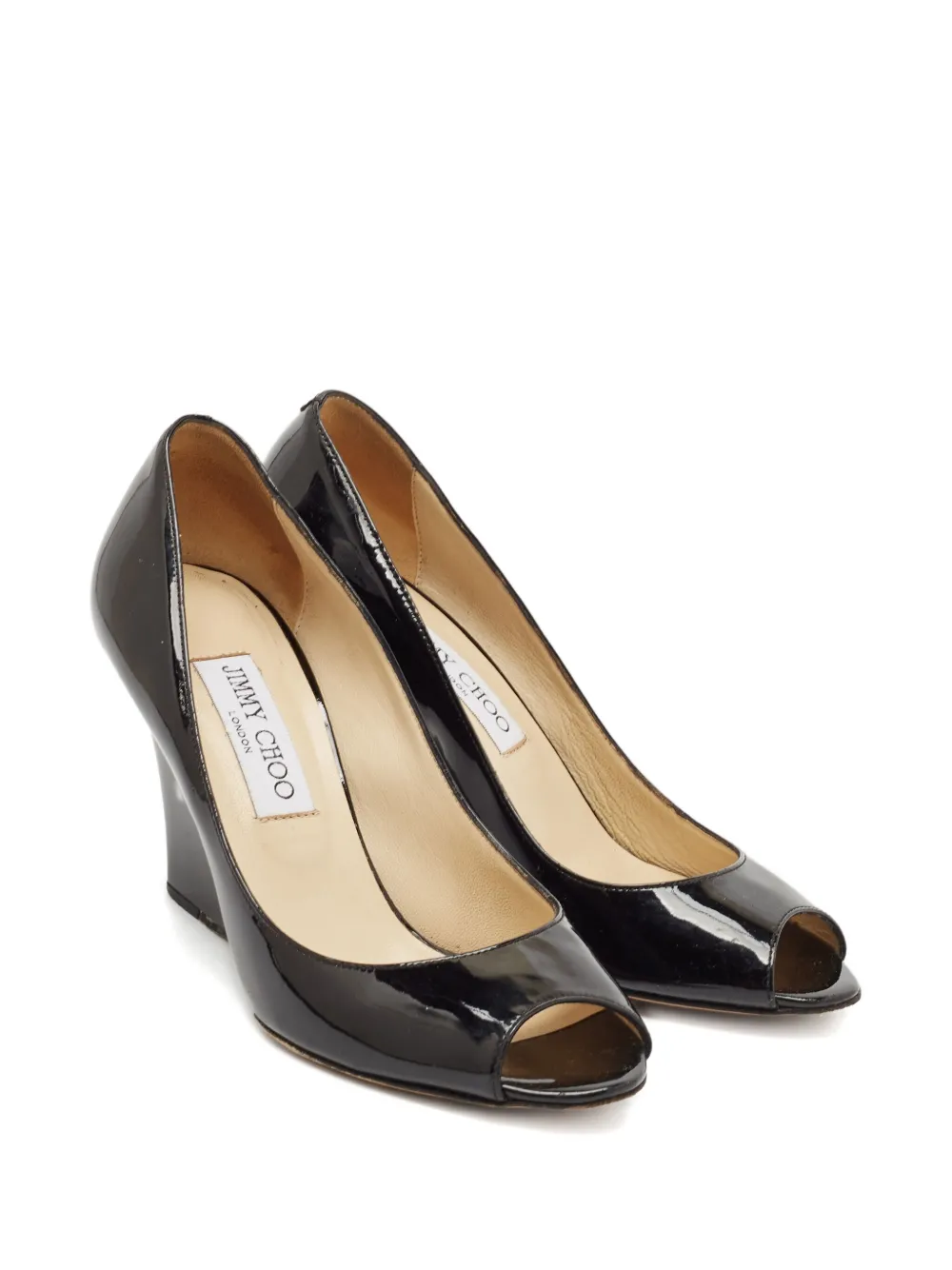 Jimmy Choo Pre-Owned 2014 85mm Baxen patent leather wedged pumps | Image 2