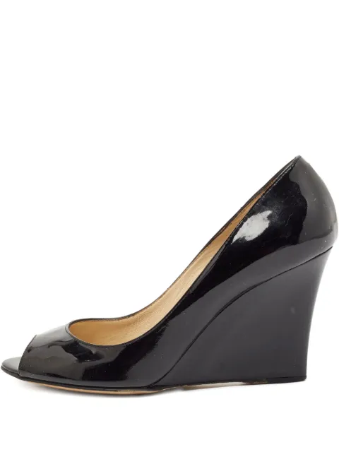 Jimmy Choo Pre-Owned 2014 85mm Baxen patent leather wedged pumps