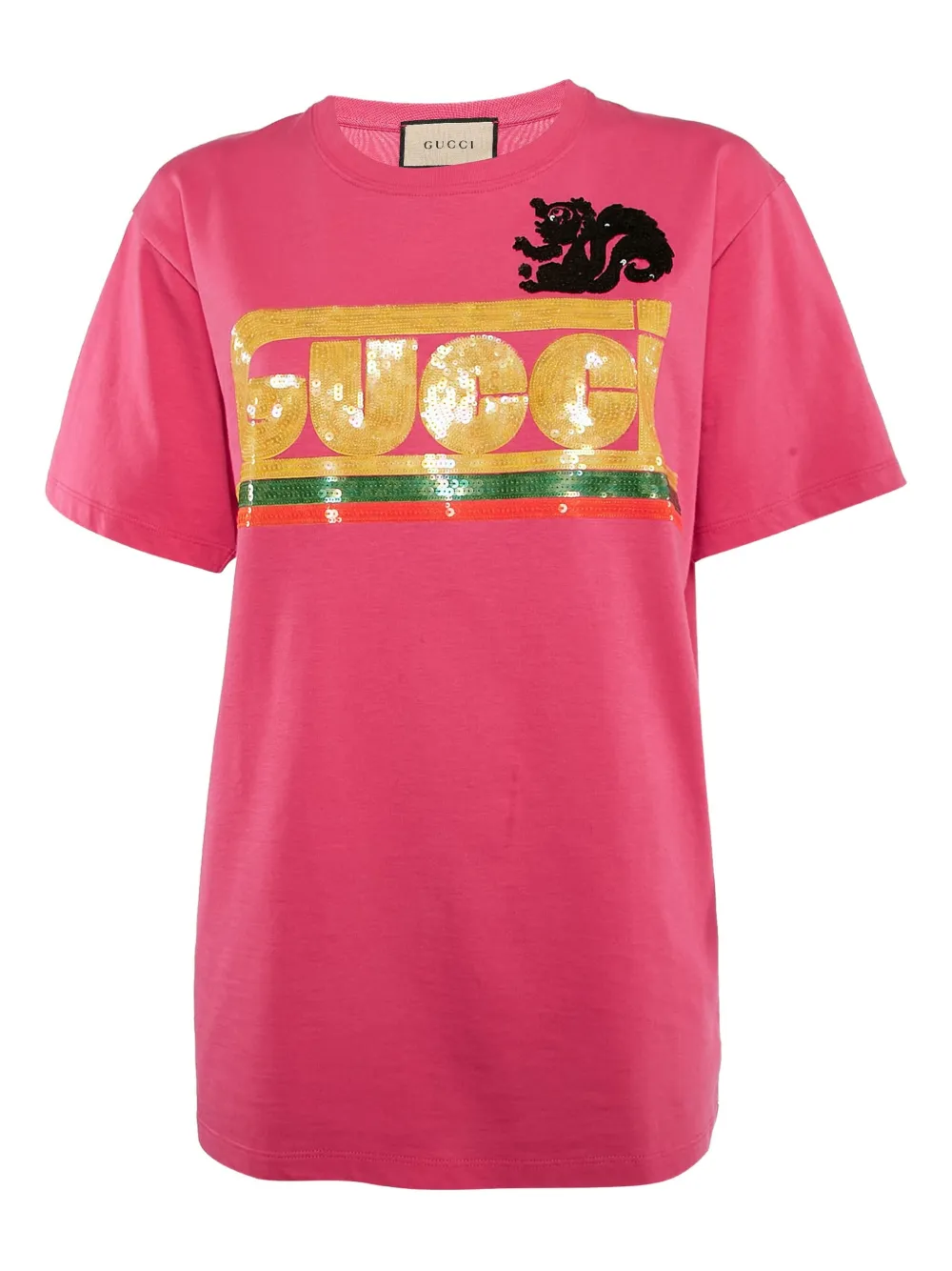 Gucci Pre-Owned 2024 logo-embellished T-shirt | Pink | Image 1