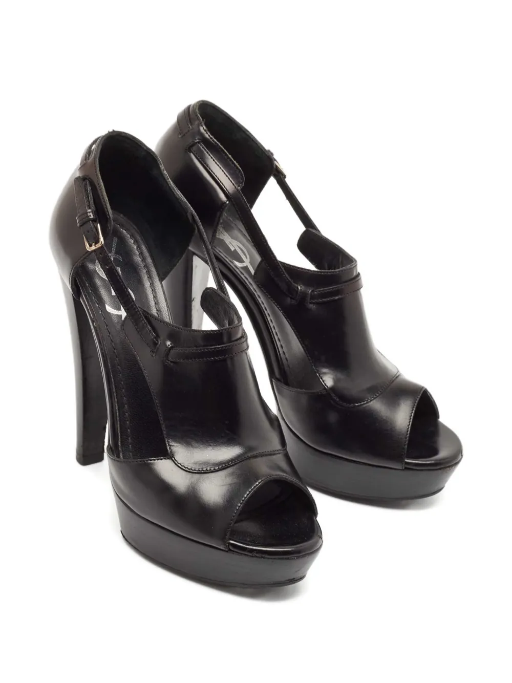 Saint Laurent Pre-Owned 140 mm lakleren pumps - Zwart