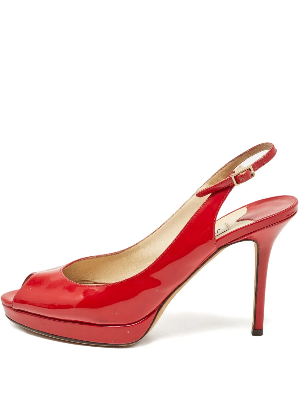 Pre-owned Jimmy Choo 120mm Nova Peep Slingback Pumps