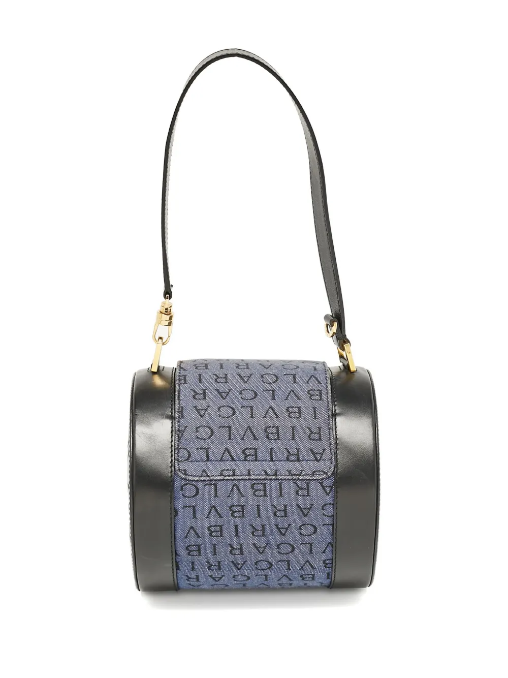 Pre-owned Bvlgari Logo-jacquard Denim Shoulder Bag