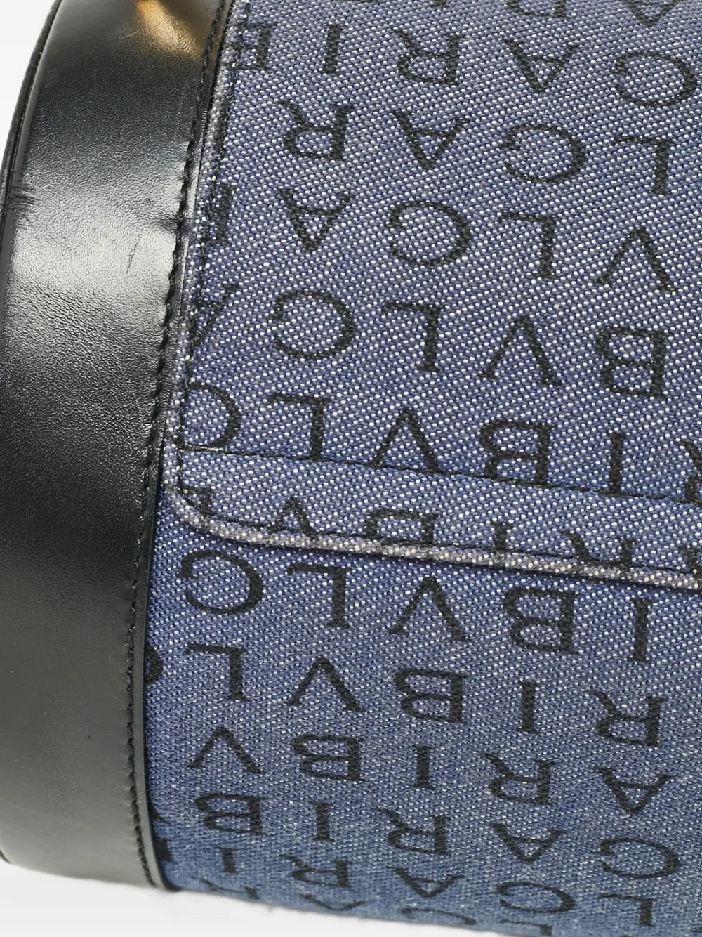 Pre-owned Bvlgari Logo-jacquard Denim Shoulder Bag