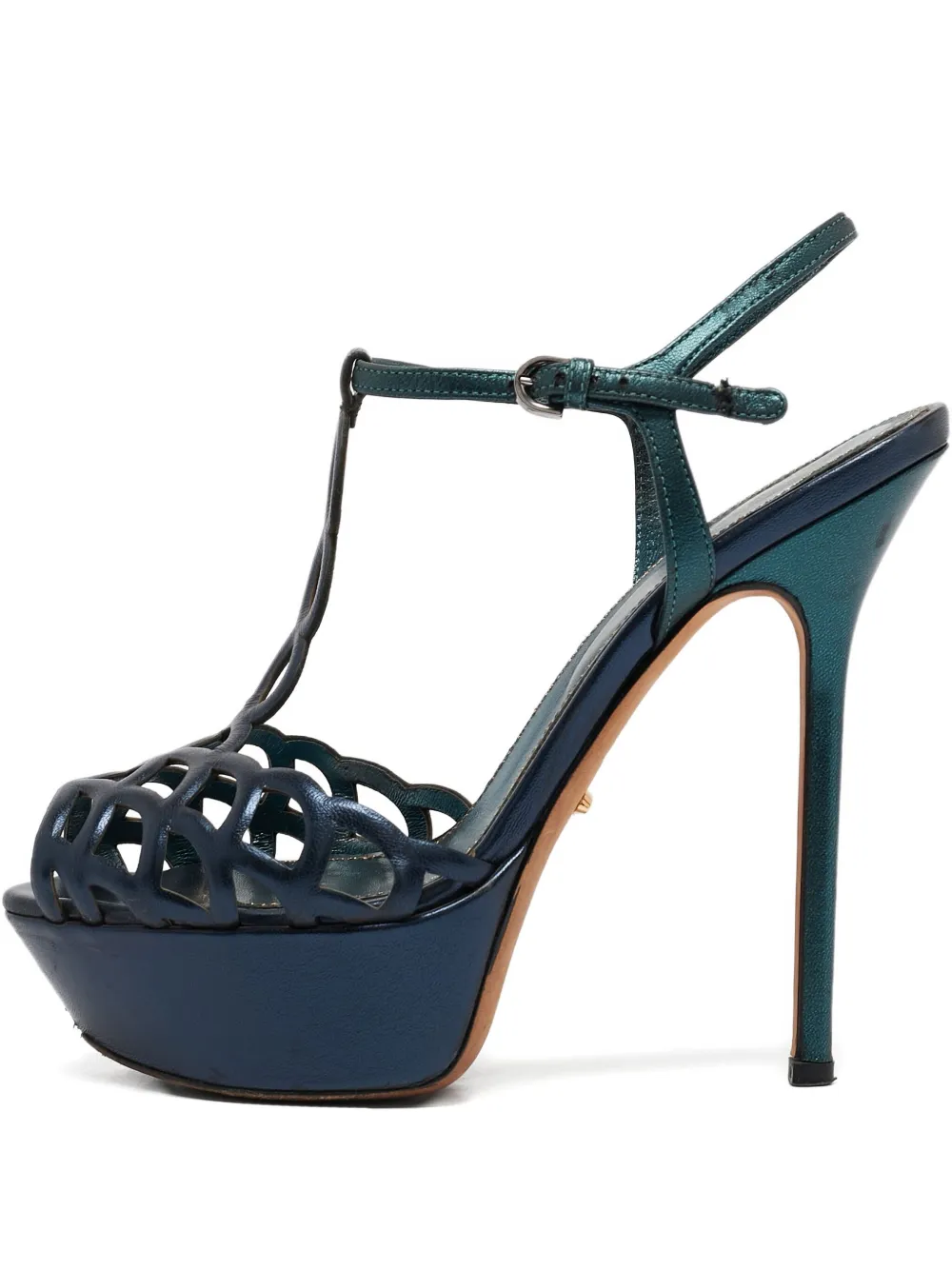 130mm platform t-strap sandals
