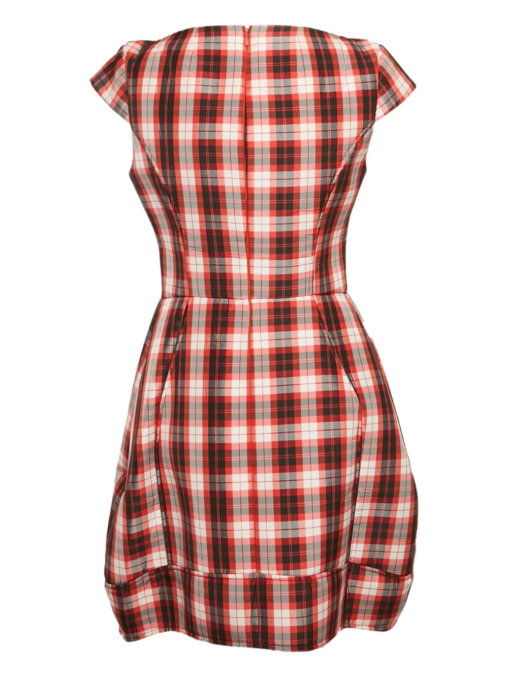 Elisabetta Franchi Geruite mini-jurk - Rood