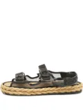 CHANEL Pre-Owned mesh-panelled flat sandals - Black
