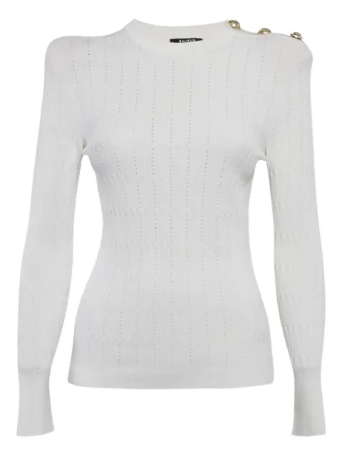 Balmain Pre-Owned top tejido de canalé
