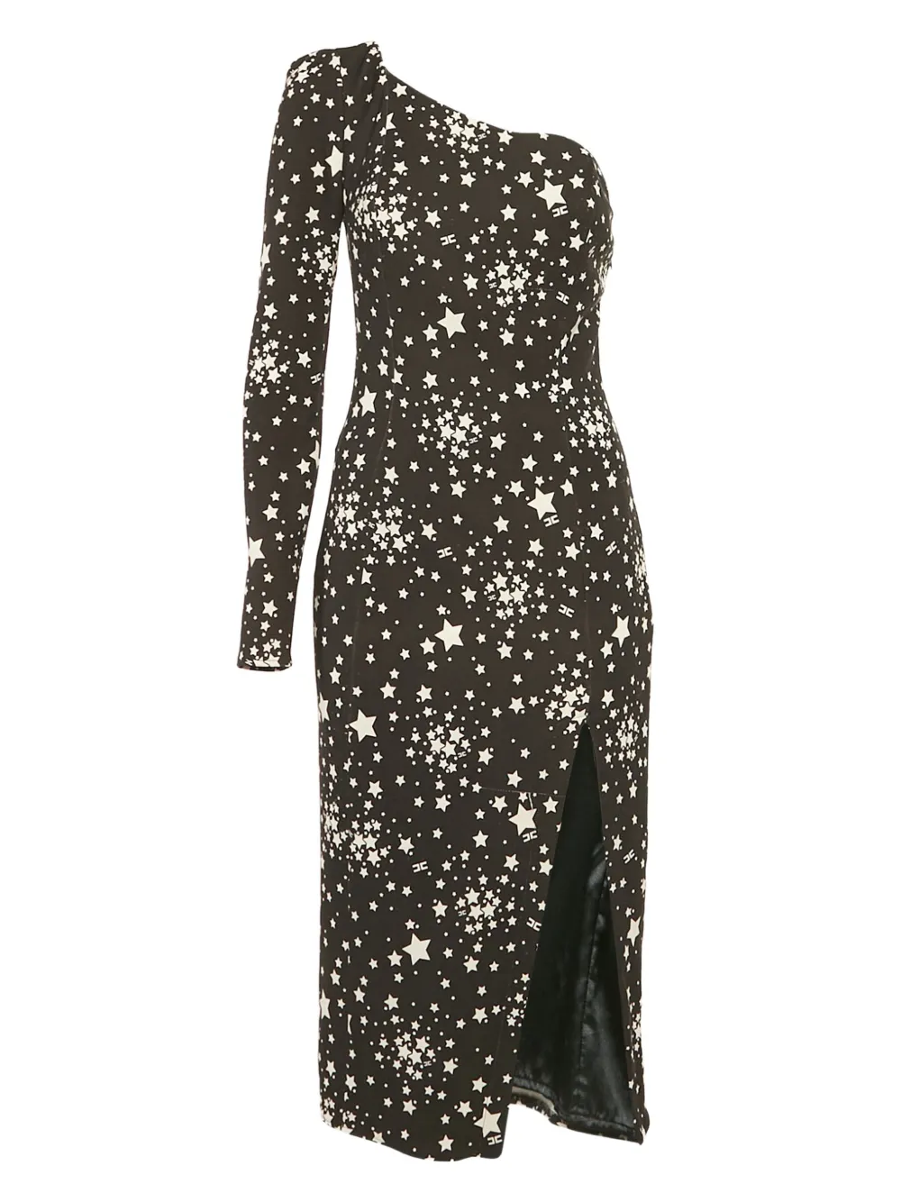 Elisabetta Franchi Pre-owned One-Shoulder-Kleid mit Stern-Print | Schwarz | Image 1