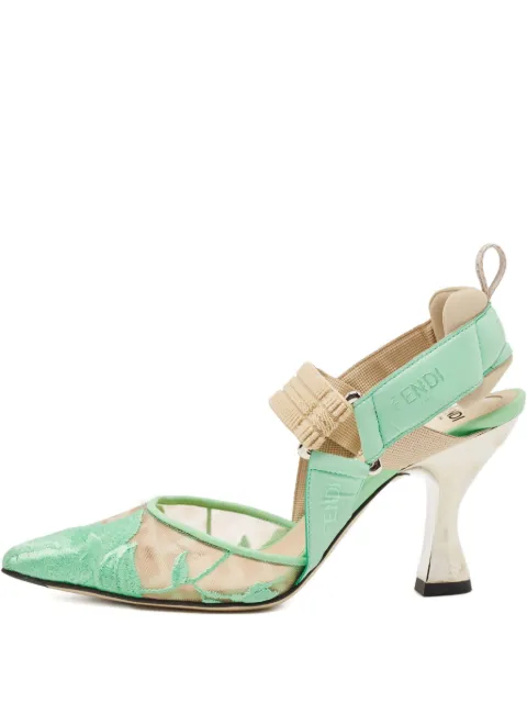 Fendi Pre-Owned 2024 80mm embroidered pumps