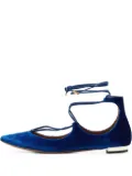 Aquazzura pre-owned Christy strappy pointed-toe ballet flats - Blue