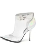 Dolce & Gabbana Pre-Owned 110mm pointed-toe clear ankle boots - Silver