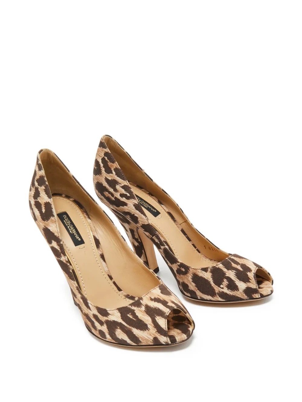 Dolce & Gabbana Pre-Owned 110mm leopard-print peep-toe pumps | Image 2
