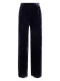 Bianco Levrin velvet elasticated-waist trousers - Purple
