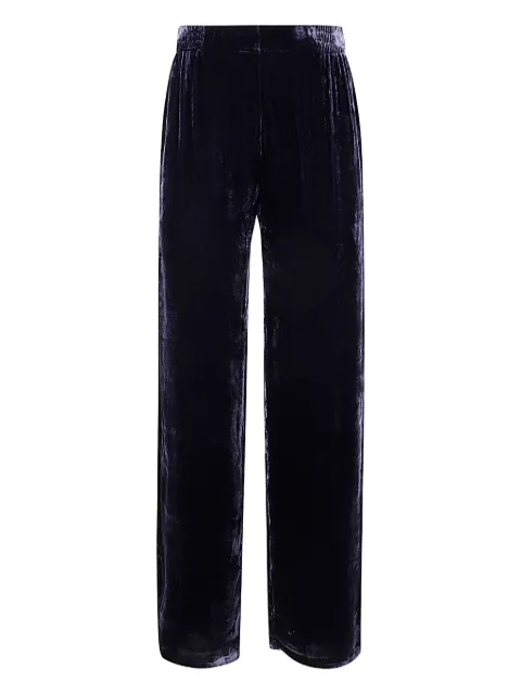 Bianco Levrin velvet elasticated-waist trousers