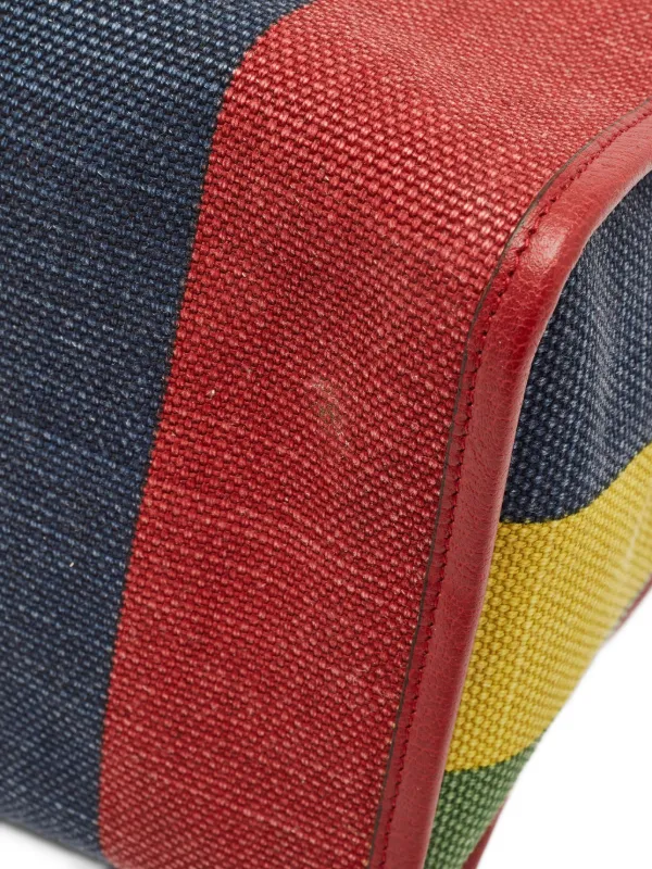 Gucci Pre-Owned ストライプ ハンドバッグ | レッド | FARFETCH JP