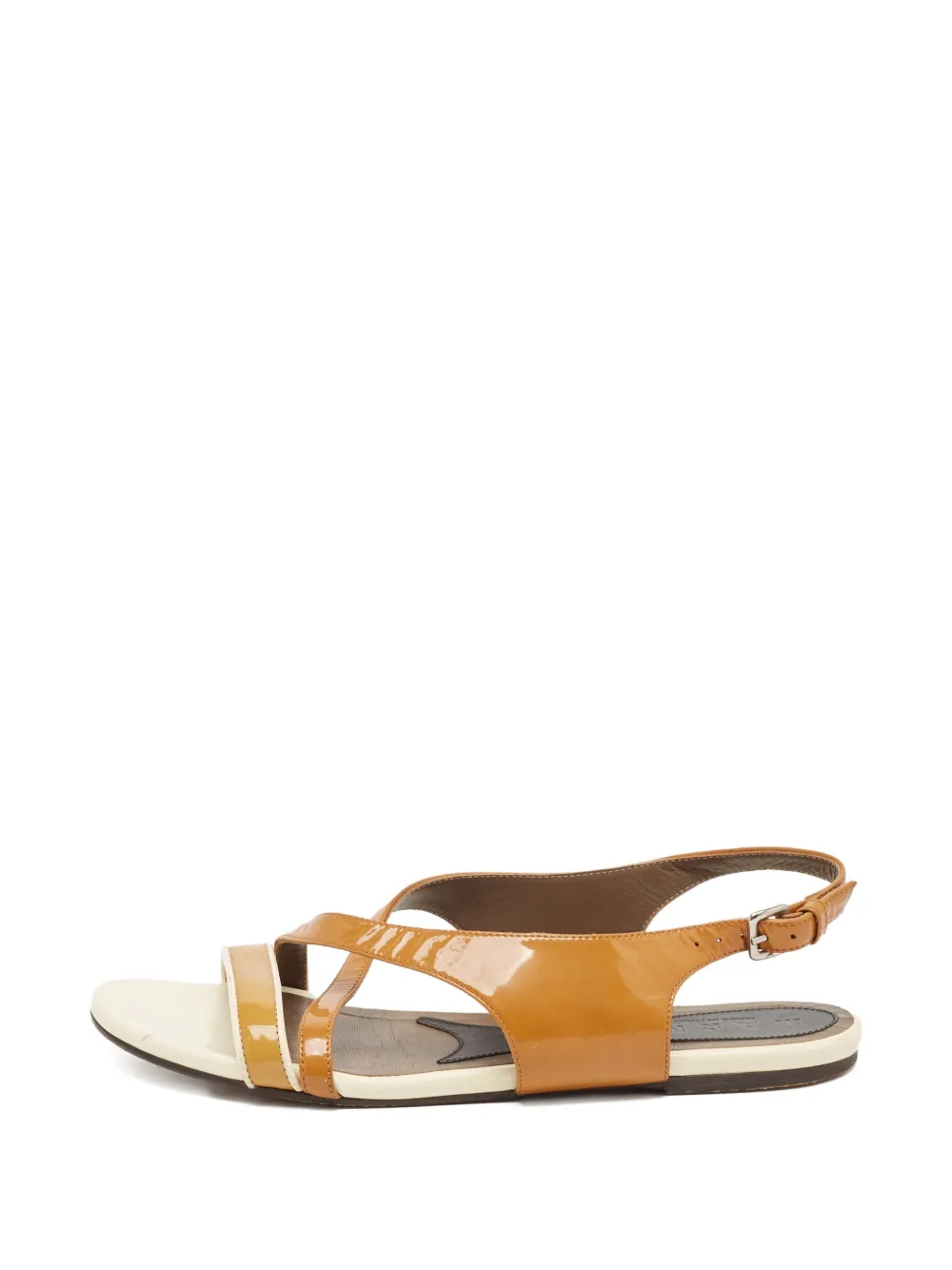 Marni Pre-Owned 2023 patent leather cross-straps flat sandals | Image 2