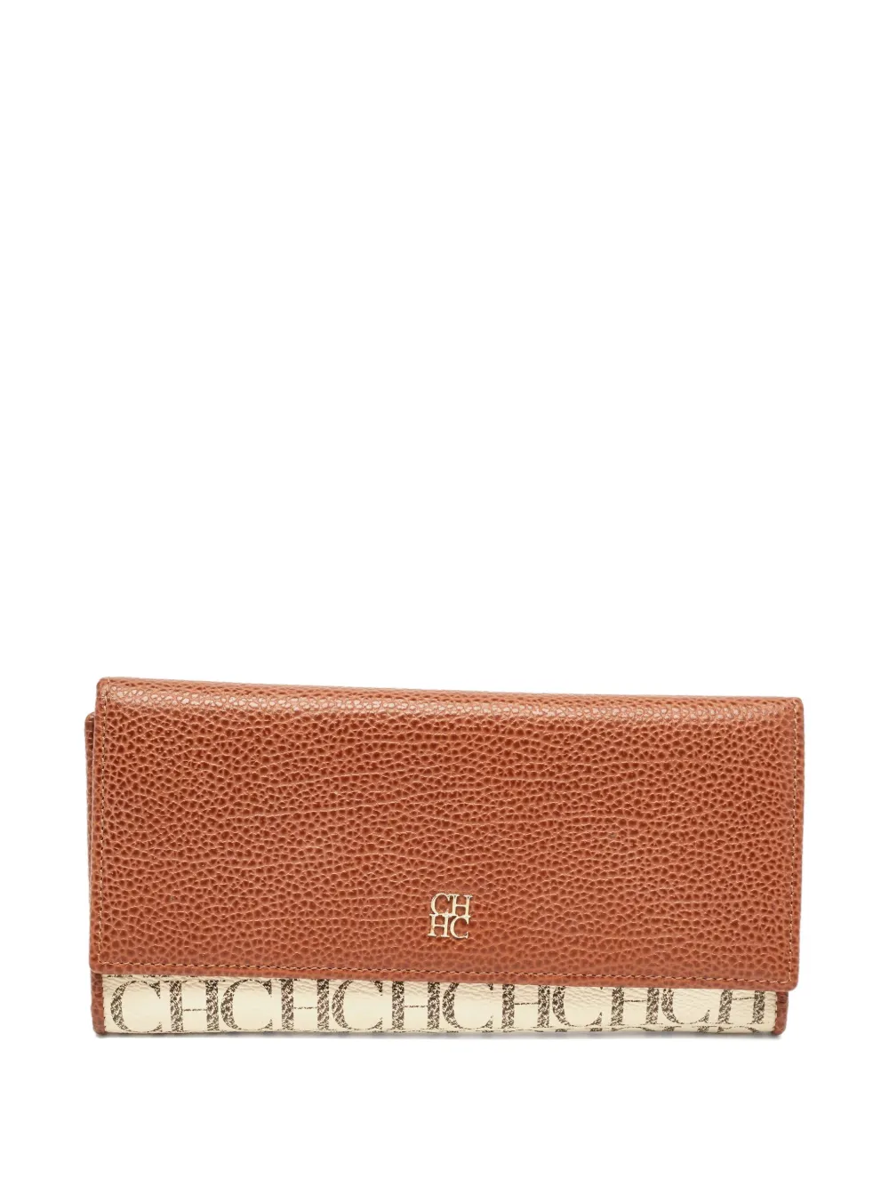 pre-owned monogram leather continental wallet