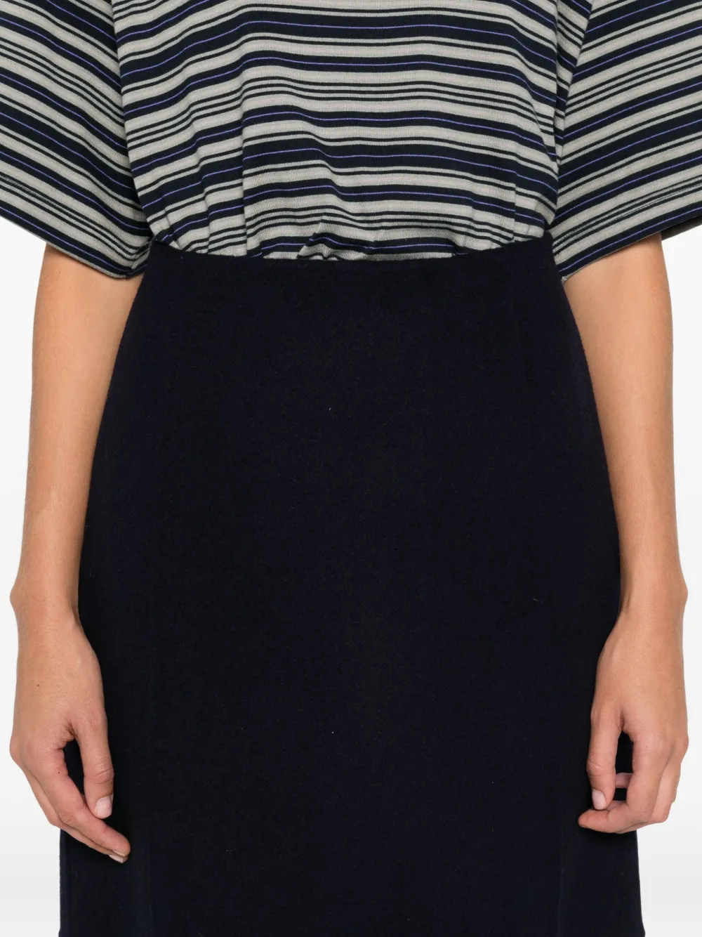 P.a.r.o.s.h Panelled Wool Skirt In Black